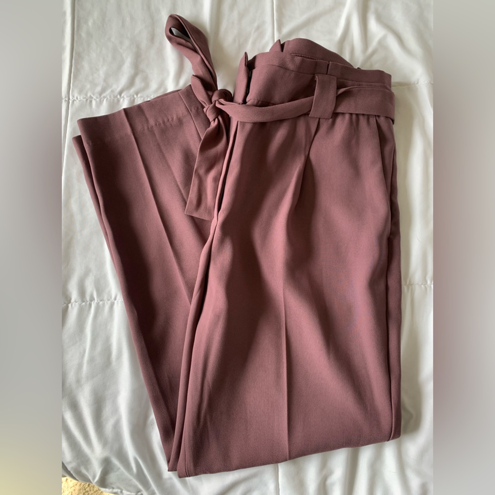 Mauve Pleated Dress Pants